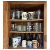 Cabinet of Glasses & Misc.