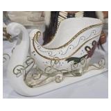 Ceramic Sleigh Candy Dish