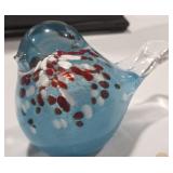 Large Art Glass Bird Paperweight
