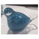 Large Art Glass Bird Paperweight