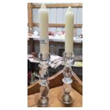 large Ornate Crystal Candleholders