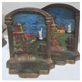 Pair of Dutch Scenery Iron Bookends