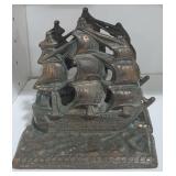 Iron Bookends with Sailing Ships