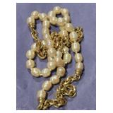 Hand Knotted Pearl Vintage Necklace