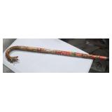 Ornate Wooden Carved Oriental Cane