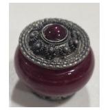 Ornate Sauve Jar with Lid