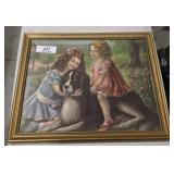 Rover & His Friends Vintage Framed Print