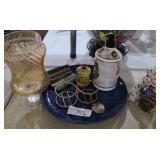 Carnival Glass Vase & Misc.