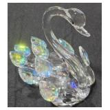 Ornate Crystal Swan