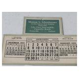 1933 Evansville Calendar