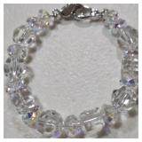 Swarovski Crystal Bracelet Stamped with Swan