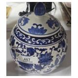 Hand Painted Crock with Lid