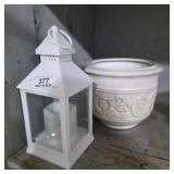 Large Planter & Lantern