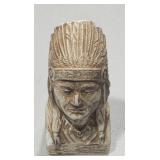 Vintage Native American Cast Figurine