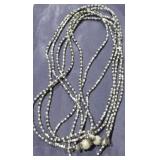 Long Vintage Beautiful White / Silver Necklace
