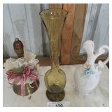 Brass School Bell & Vases