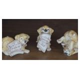 Fitz & Floyd 3 Piece Dog Set