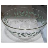 Vintage Arcoroc France Glass Holiday Bowl