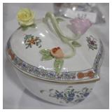 Ornate Hand Painted Dish with Lid