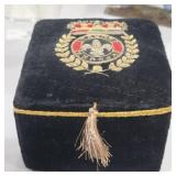 Vintage Velvet Box with Crest