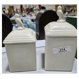 Canisters with Bird Lids