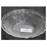 Vintage Frosted Serving Bowl