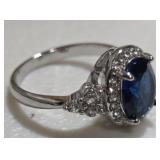 State Oval Sapphire Ring