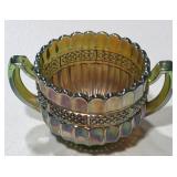 Imperial Green Carnival Glass Cup