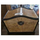 Ornate Wooden Trunk with Lid