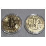 2 Gold Bit Coins in Capsules