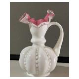 Fenton Rose Silvercrest Vase