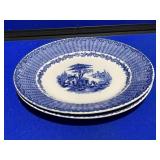 2 Blue & White Transfer Plates