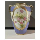 Nippon Pink Floral Vase
