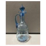 Victorian Blue Stoppered Decanter