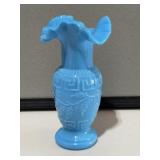 Blue Deco Vase w/ Greek Key Design