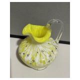 Art Glass Spatter Vase / Ewer