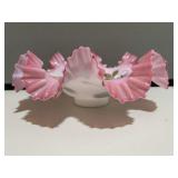 Pink Floral Ruffled Bride Basket