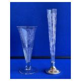 2- Etched Glass Vases