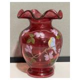 Fenton Cranberry Vase