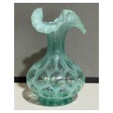 Fenton Aqua Coin Spot Vase