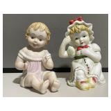 2 Ceramic Piano Babies