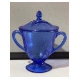 Blue Royal Lace Lidded Sugar Jar
