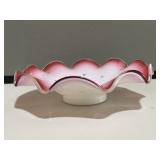 Pink Overlay Brides Bowl