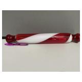 Candy Cane Swirl Glass Rolling Pin