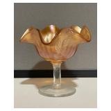 Marigold  Ruffled Carnival Compote