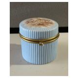 Blue Dresser Jar w/ Cupid Motif