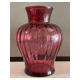 Cranberry Glass Vase