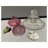 5- Assorted Glass and China Lids