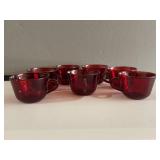 7 Ruby Red Cups