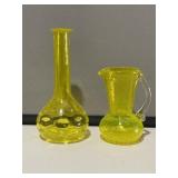 2- Yellow Glass Pieces